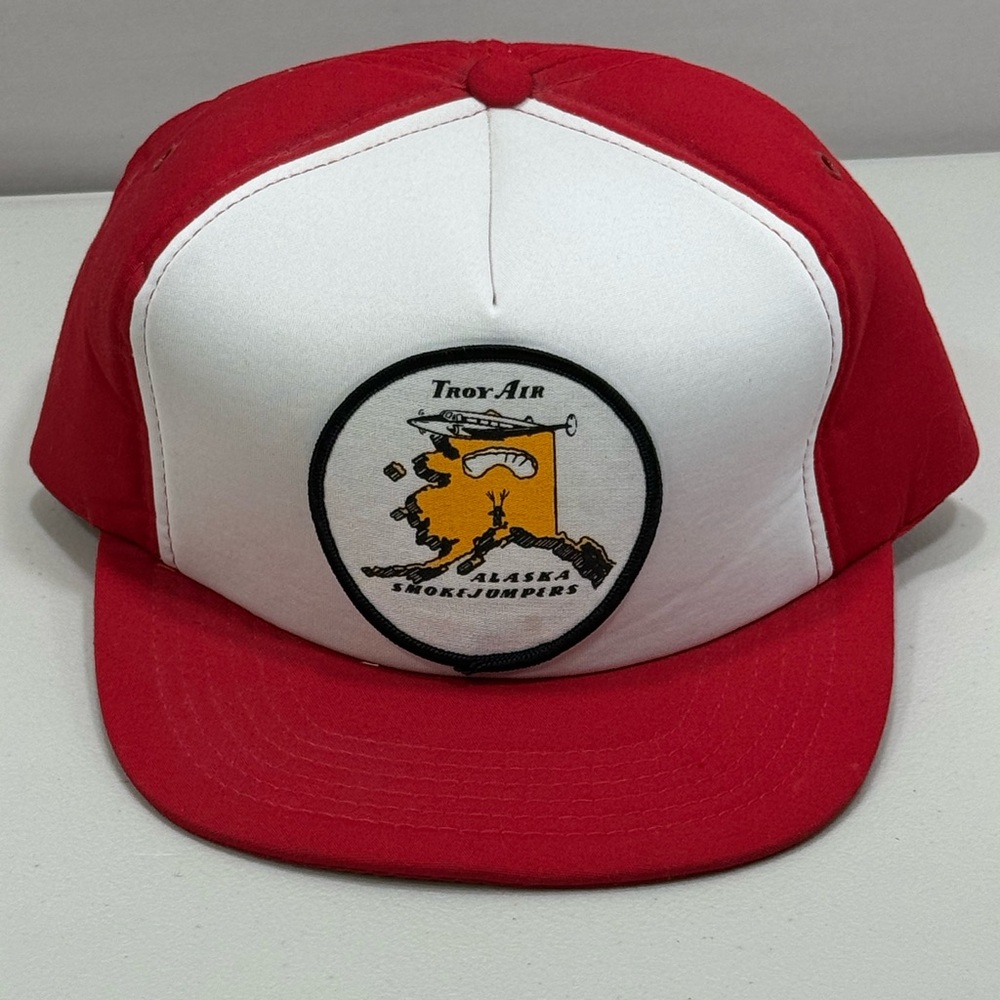 Alaska Troy Air Smoke Jumpers Patch Vintage Snap Back Hat Unisex Adjustable